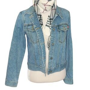 Vintage Quicksilver Light wash denim button down jean jacket
